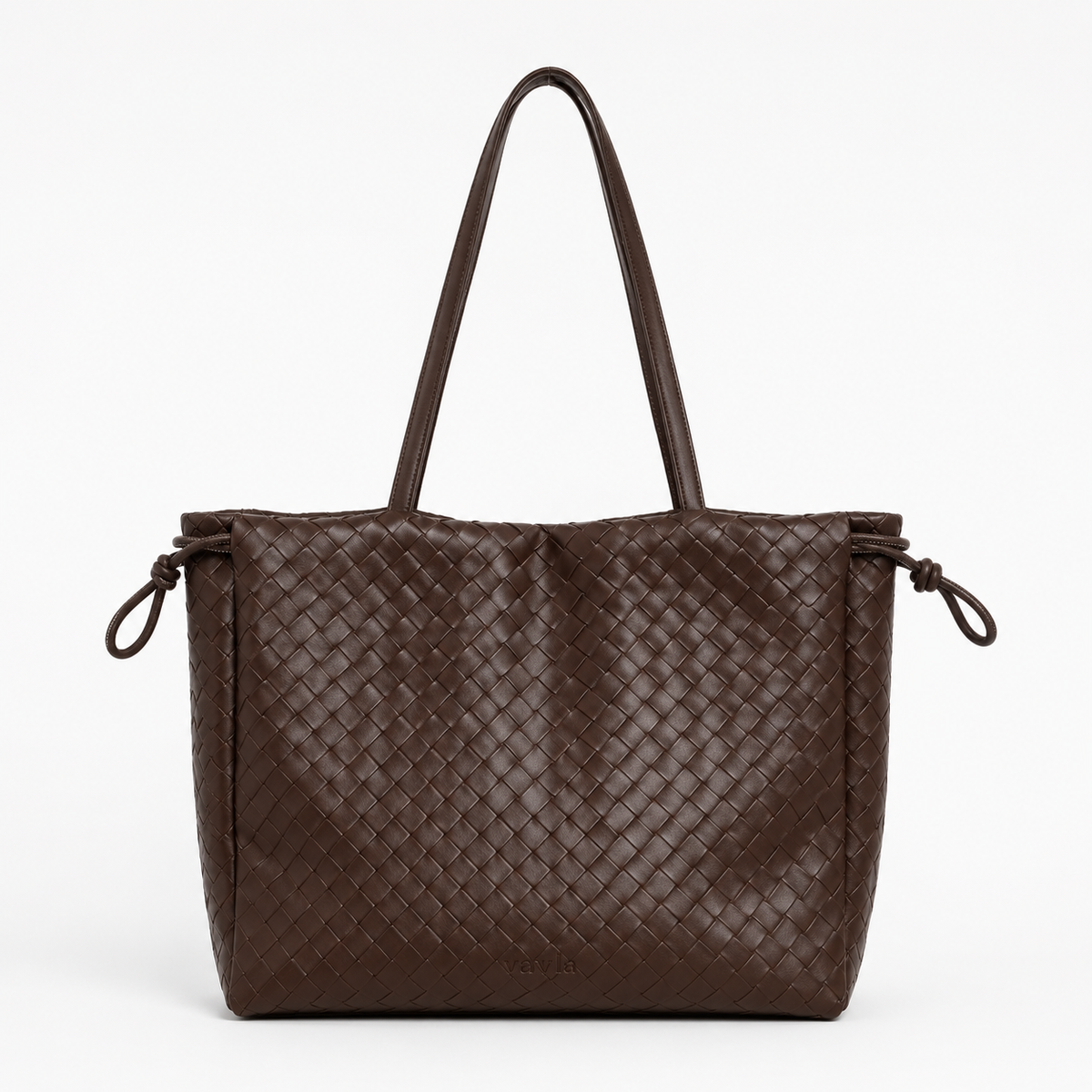 Elara Woven Tote in Espresso