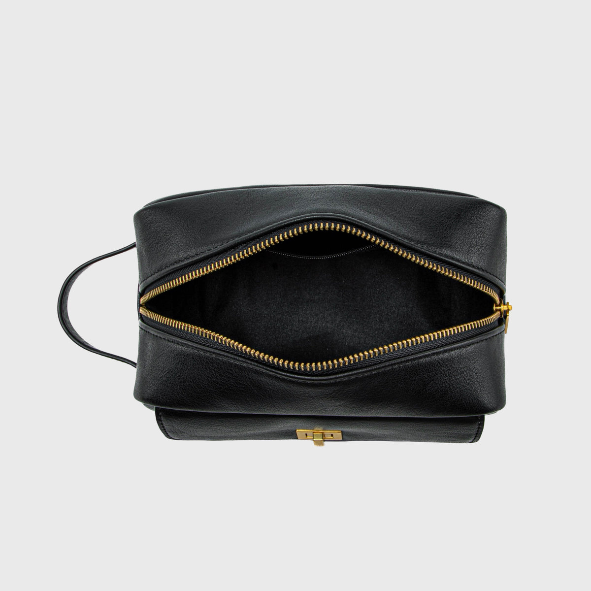 Ciara Vegan Leather Beauty Case in Black