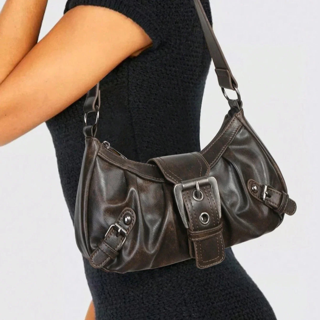 Vintage Dream Baguette Shoulder Bag in Khaki