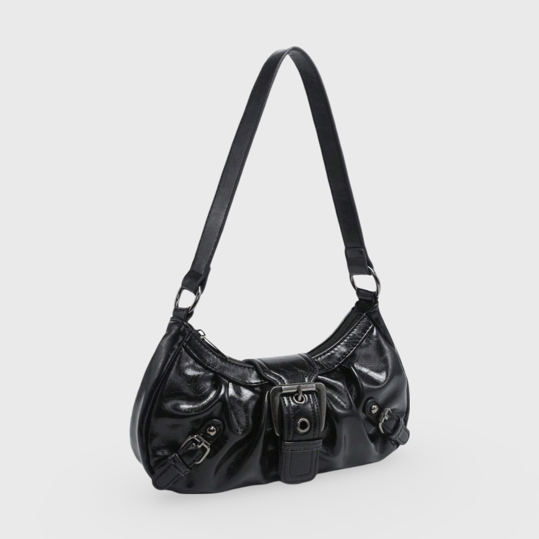 Vintage Dream Baguette Shoulder Bag in Black