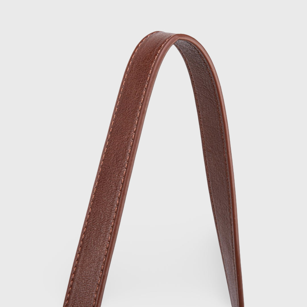 Ciara Vintage Two-Tone Top Handle Bag in Brown and Cream