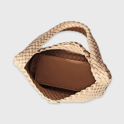 Woven Hobo Bag in Tan