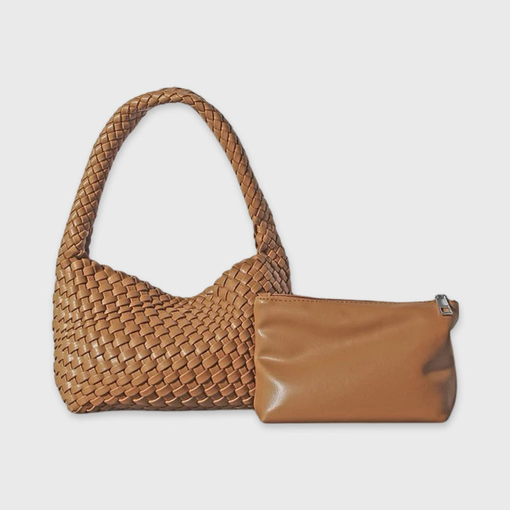 Woven Hobo Bag in Tan