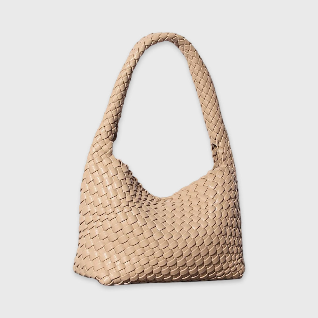 Woven Hobo Bag in Tan