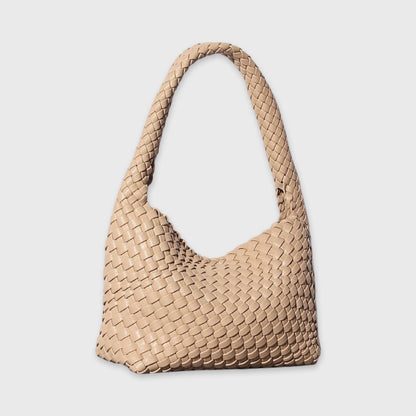 Woven Hobo Bag in Tan