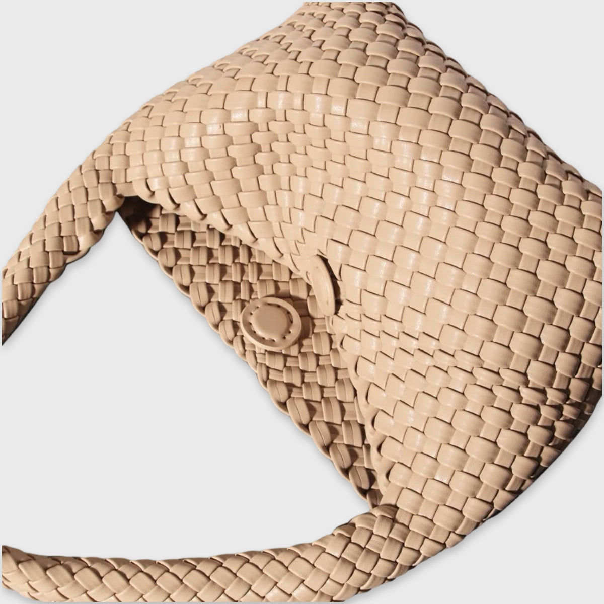 Woven Hobo Bag in Tan