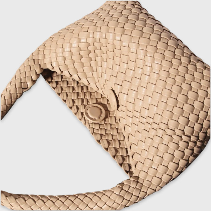 Woven Hobo Bag in Tan