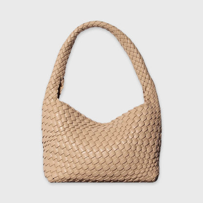 Woven Hobo Bag in Tan