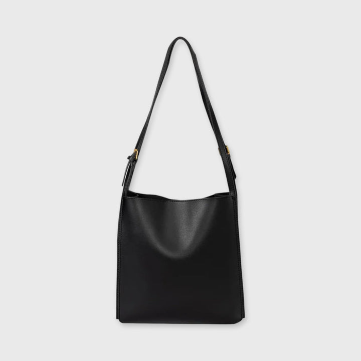 Nova Structured Bucket Tote in Black