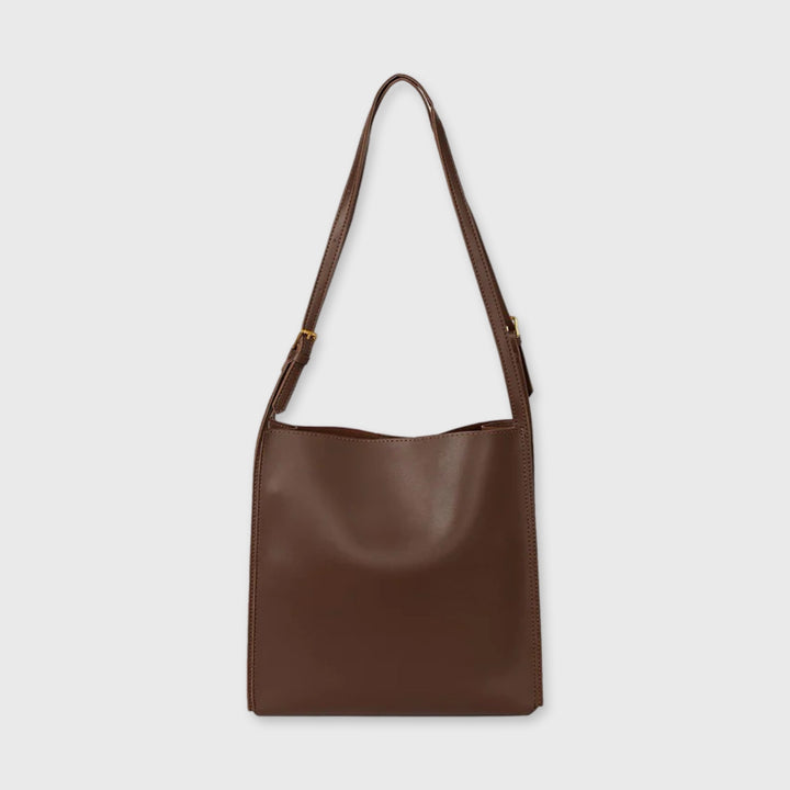 Nova Structured Bucket Tote in Brown