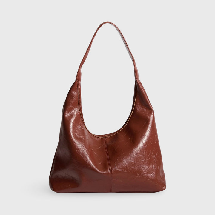 Vintage Shoulder Bag Crescent Hobo in Cognac