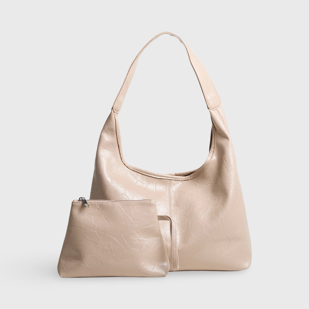 Vintage Shoulder Bag Crescent Hobo in Champagne