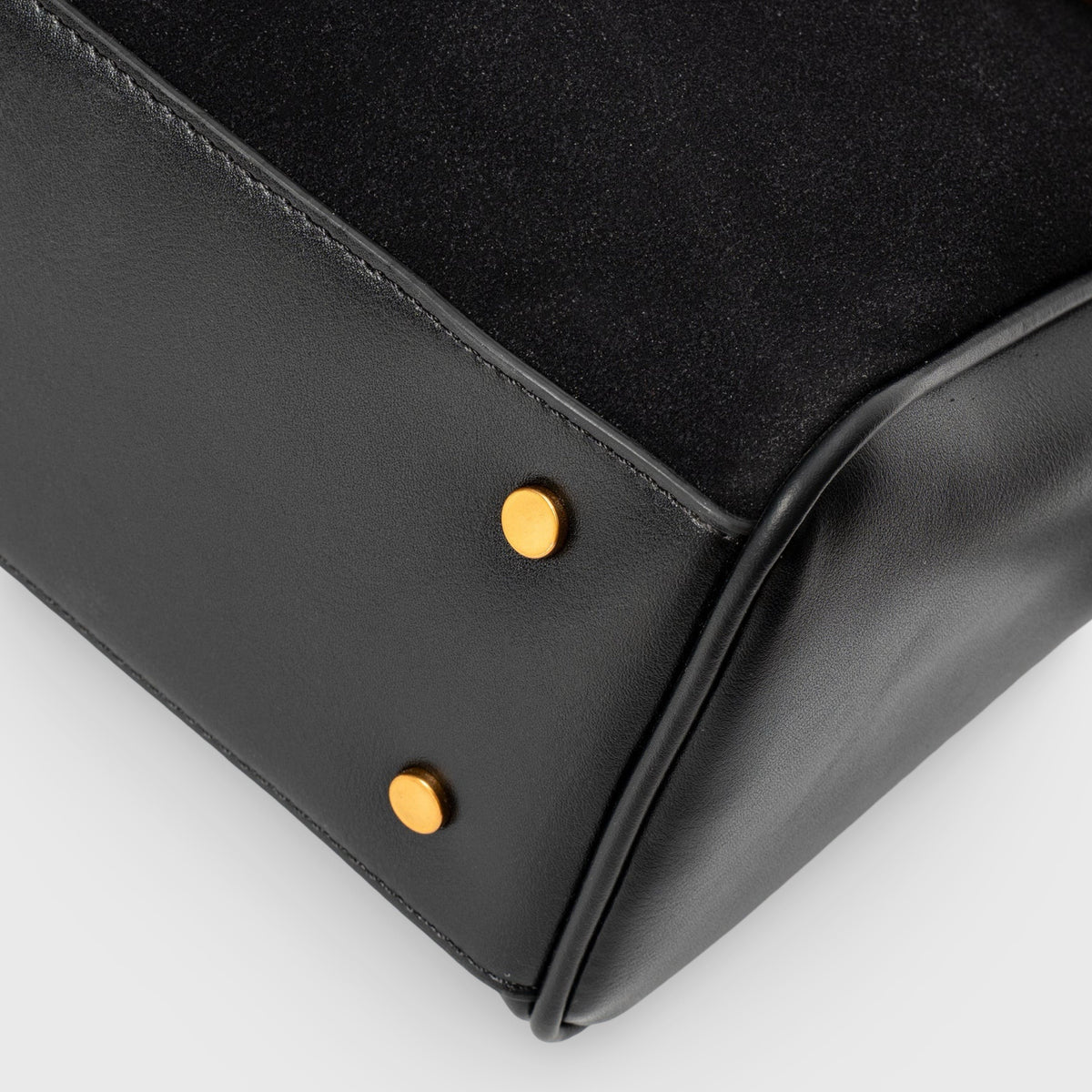 Ciara Premium Top Handle Satchel in Navy