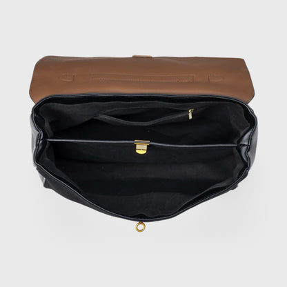 Ciara Premium Top Handle Satchel in Navy