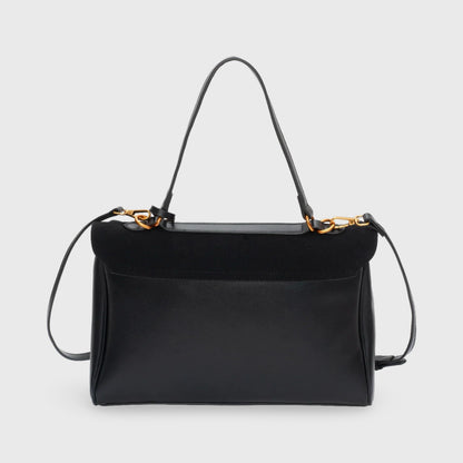 Ciara Premium Top Handle Satchel in Navy