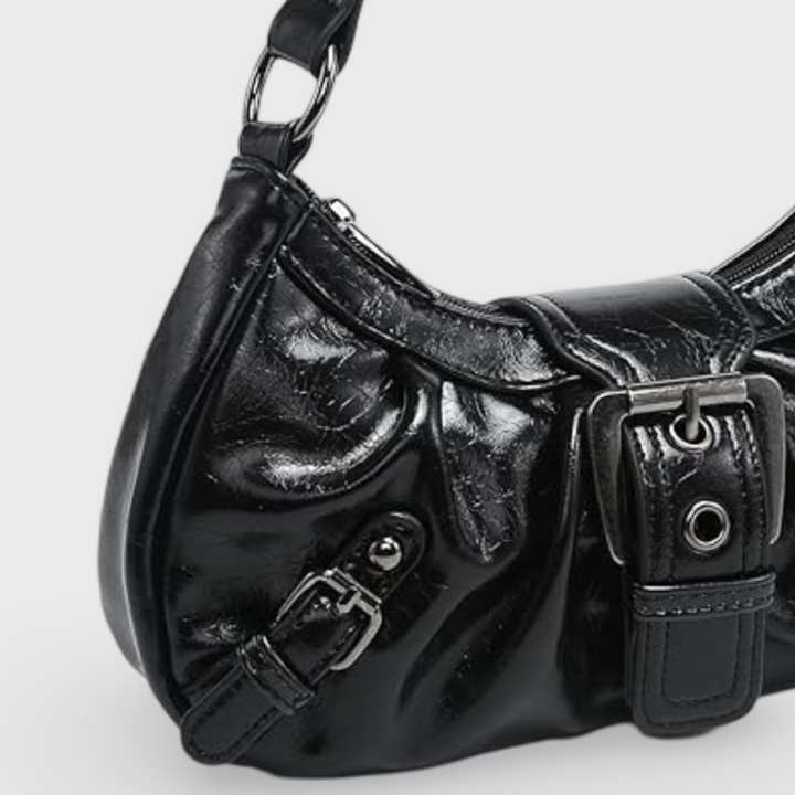 Vintage Dream Baguette Shoulder Bag in Black