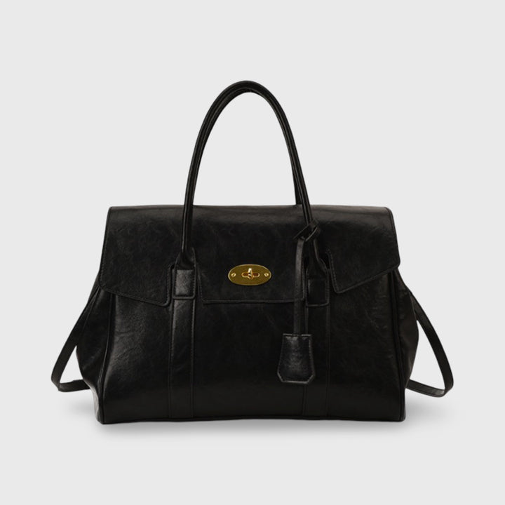 Alma Vintage Top Handle Bag in Black