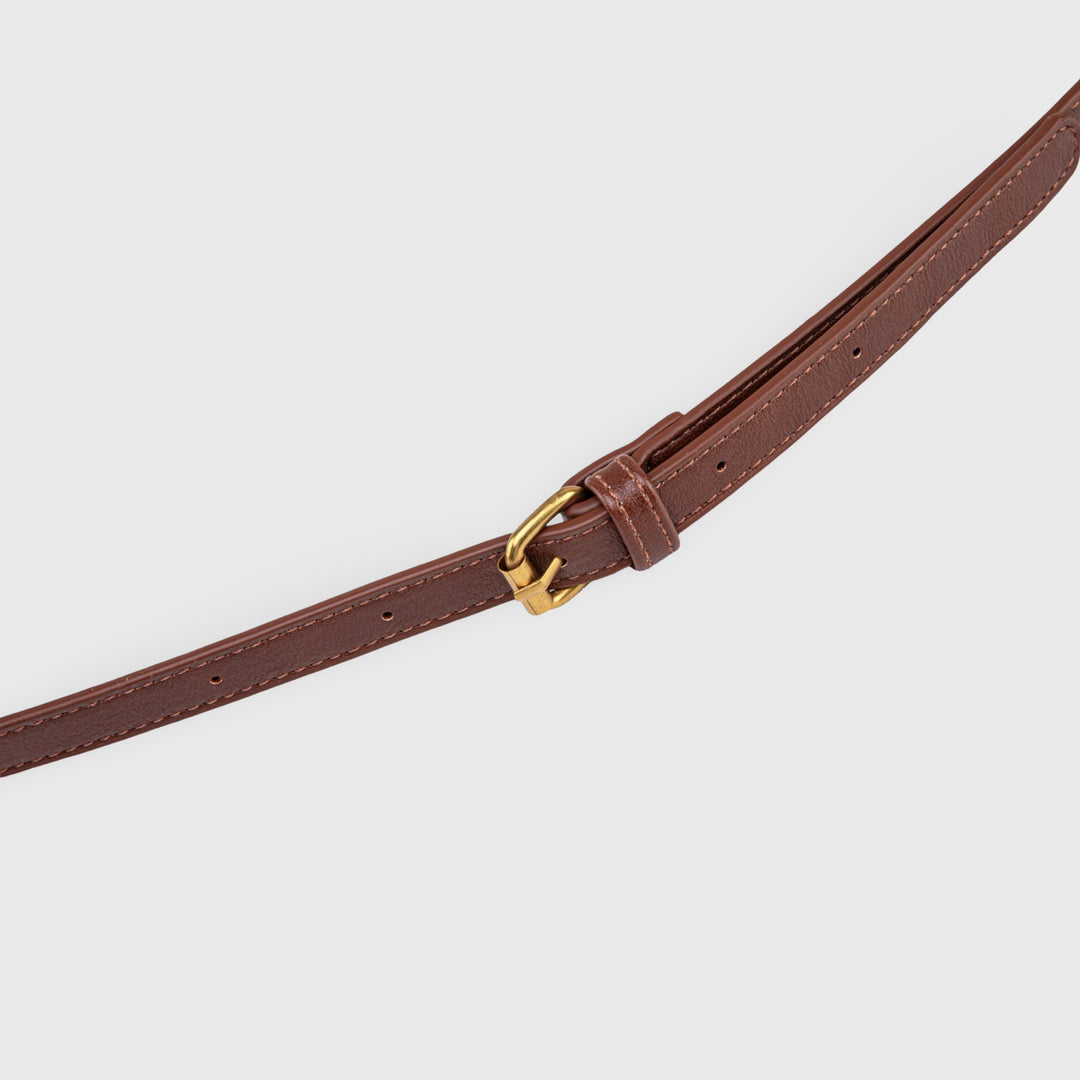 Ciara Vintage Two-Tone Top Handle Bag in Brown and Cream
