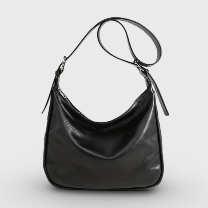 Vintage Office Slouchy Hobo Bag in Black