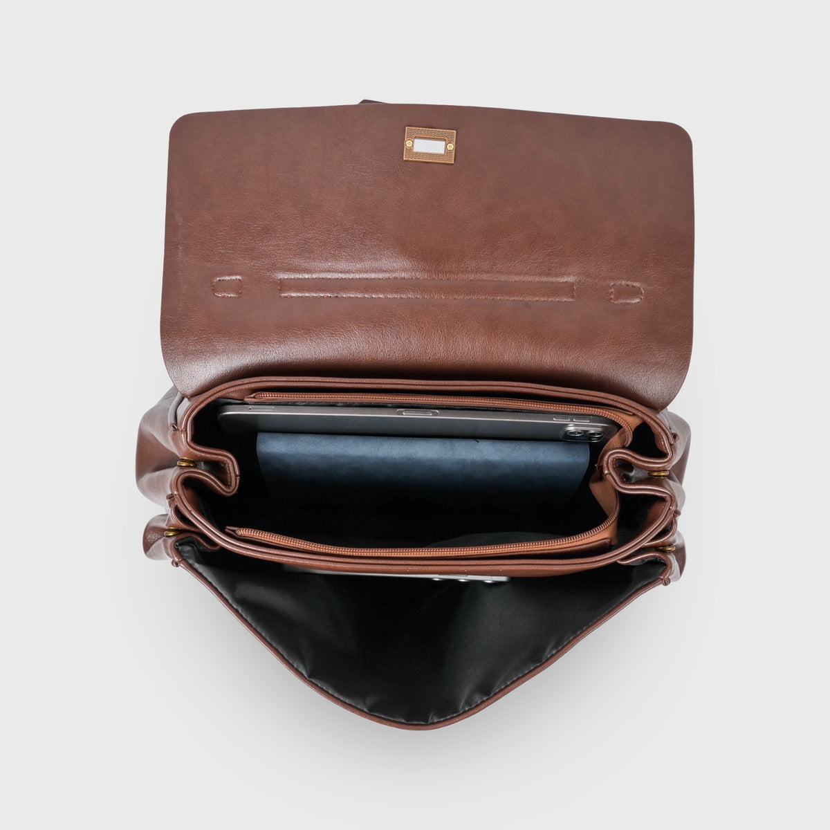Ciara Vintage Top Handle Bag in Brown