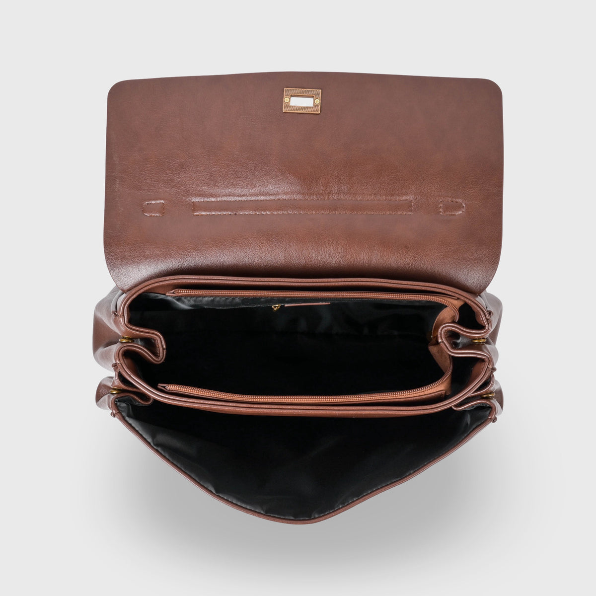 Ciara Vintage Top Handle Bag in Brown