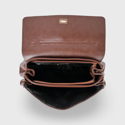 Ciara Vintage Top Handle Bag in Brown