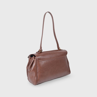 Ciara Vintage Top Handle Bag in Brown