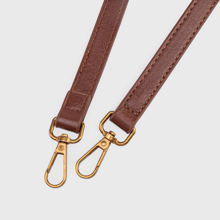 Ciara Vintage Two-Tone Top Handle Bag in Brown and Cream