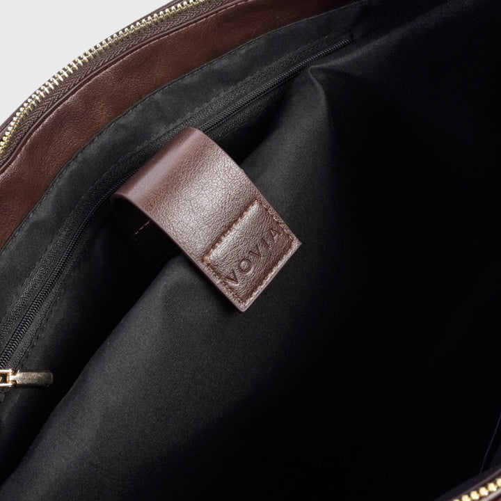 Rhea Oversized Faux Suede Shoulder Bag in Taupe
