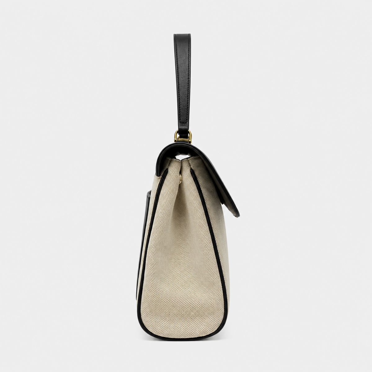 Ciara Essential Top Handle Bag in Black and Cream