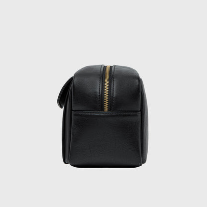 Ciara Vegan Leather Beauty Case in Black