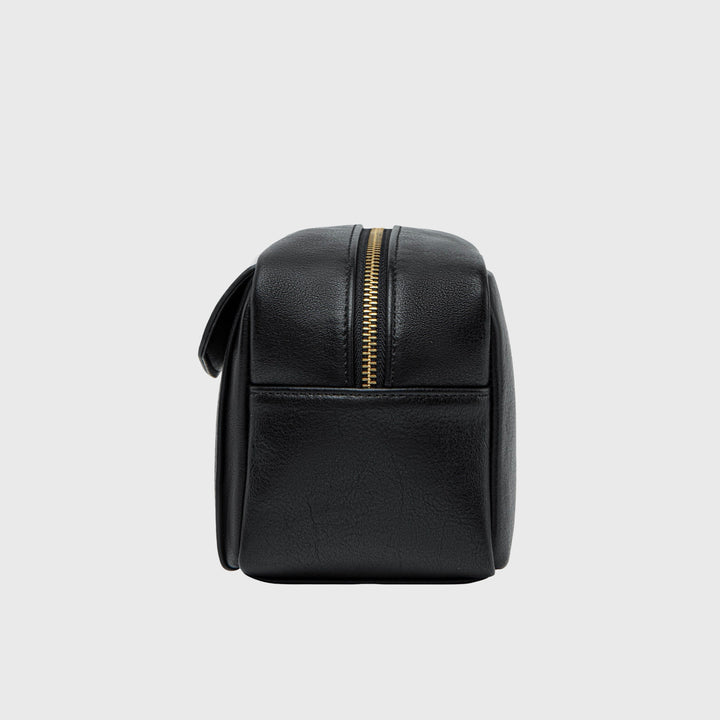 Ciara Vegan Leather Beauty Case in Black