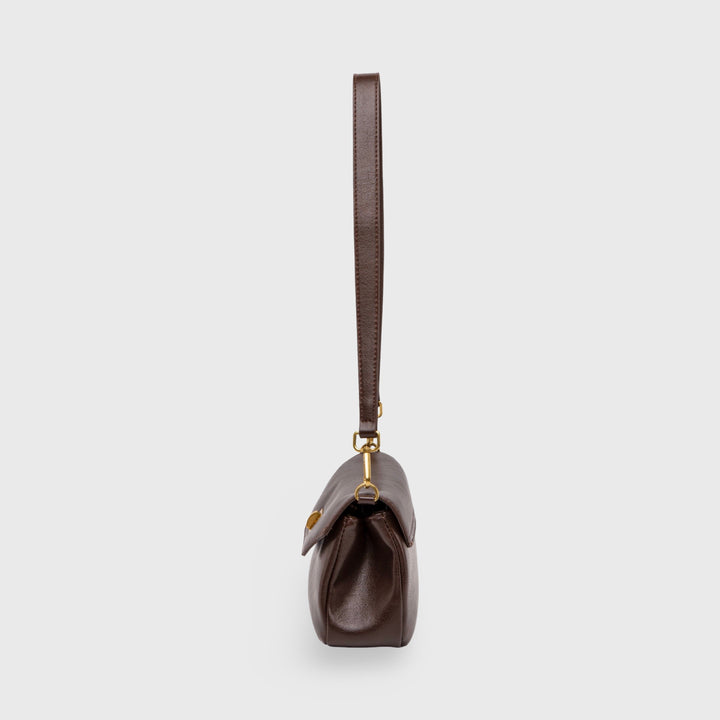 Dark Brown Mini Shoulder Baguette | Ciara