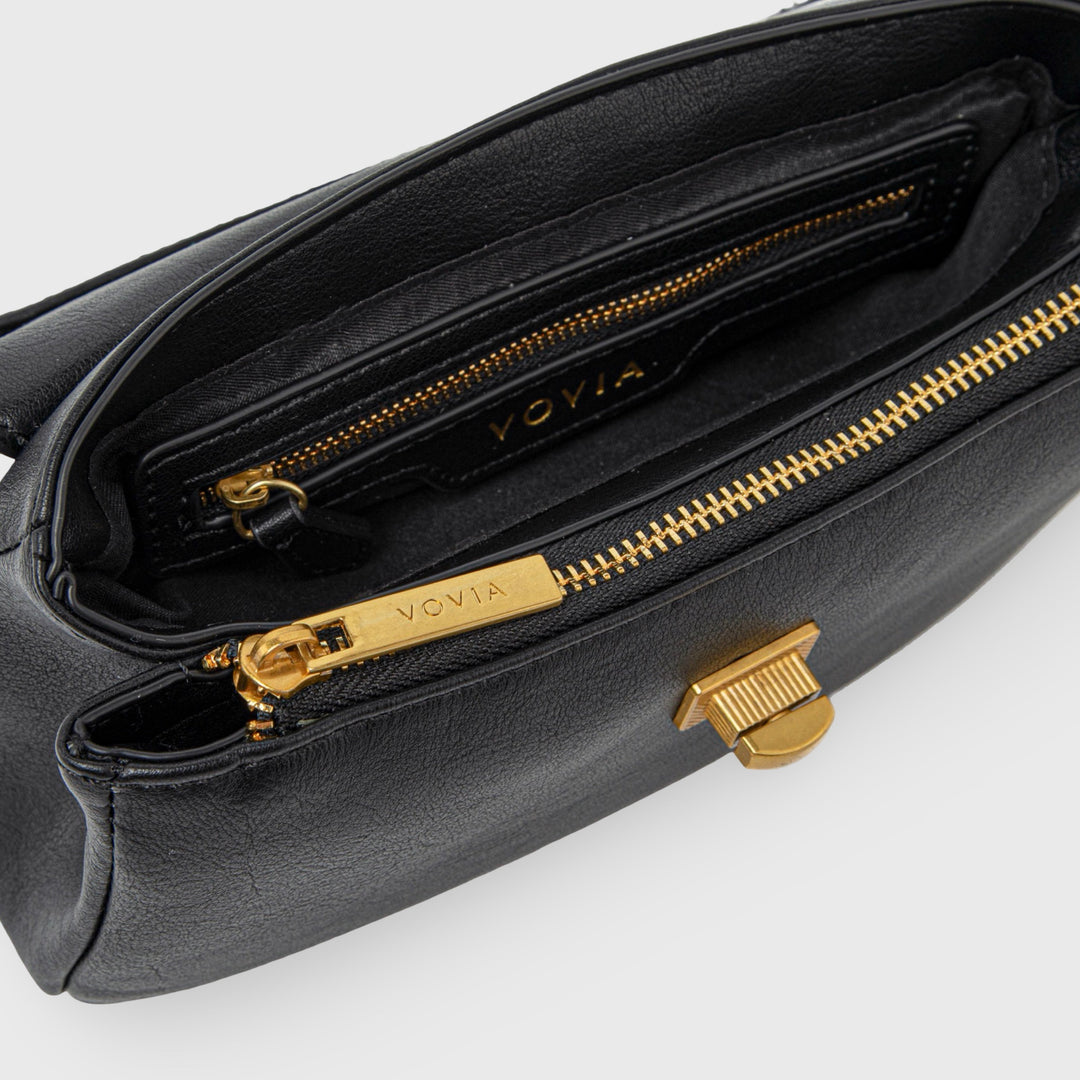 Ciara Mini Shoulder Baguette in Black