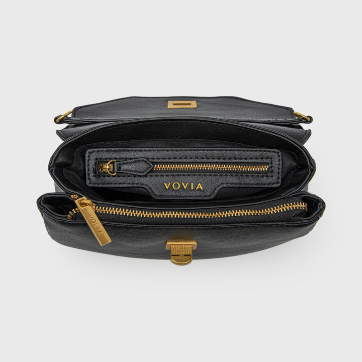 Ciara Mini Shoulder Baguette in Black