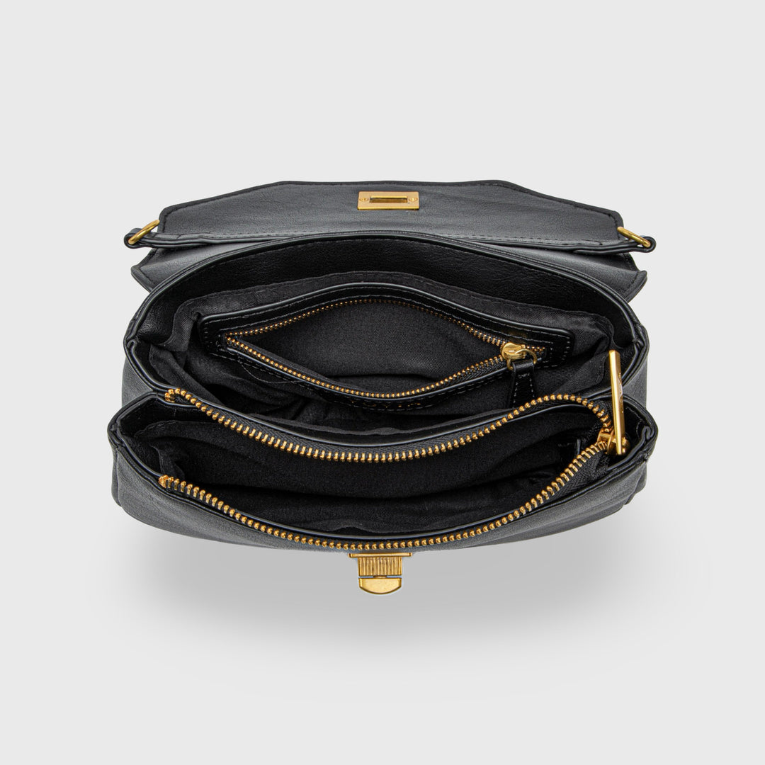 Ciara Mini Shoulder Baguette in Black