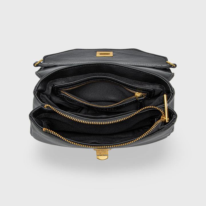 Ciara Mini Shoulder Baguette in Black
