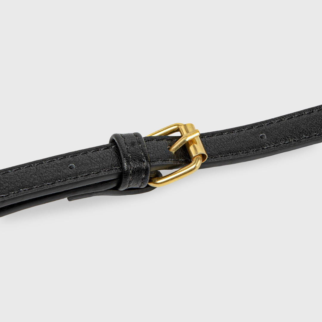 Ciara Mini Shoulder Baguette in Black