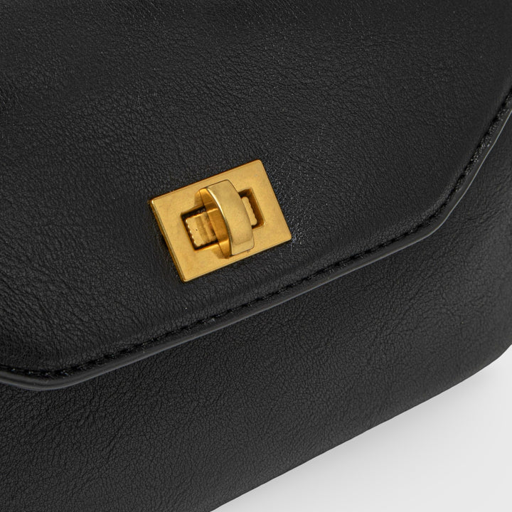 Ciara Mini Shoulder Baguette in Black
