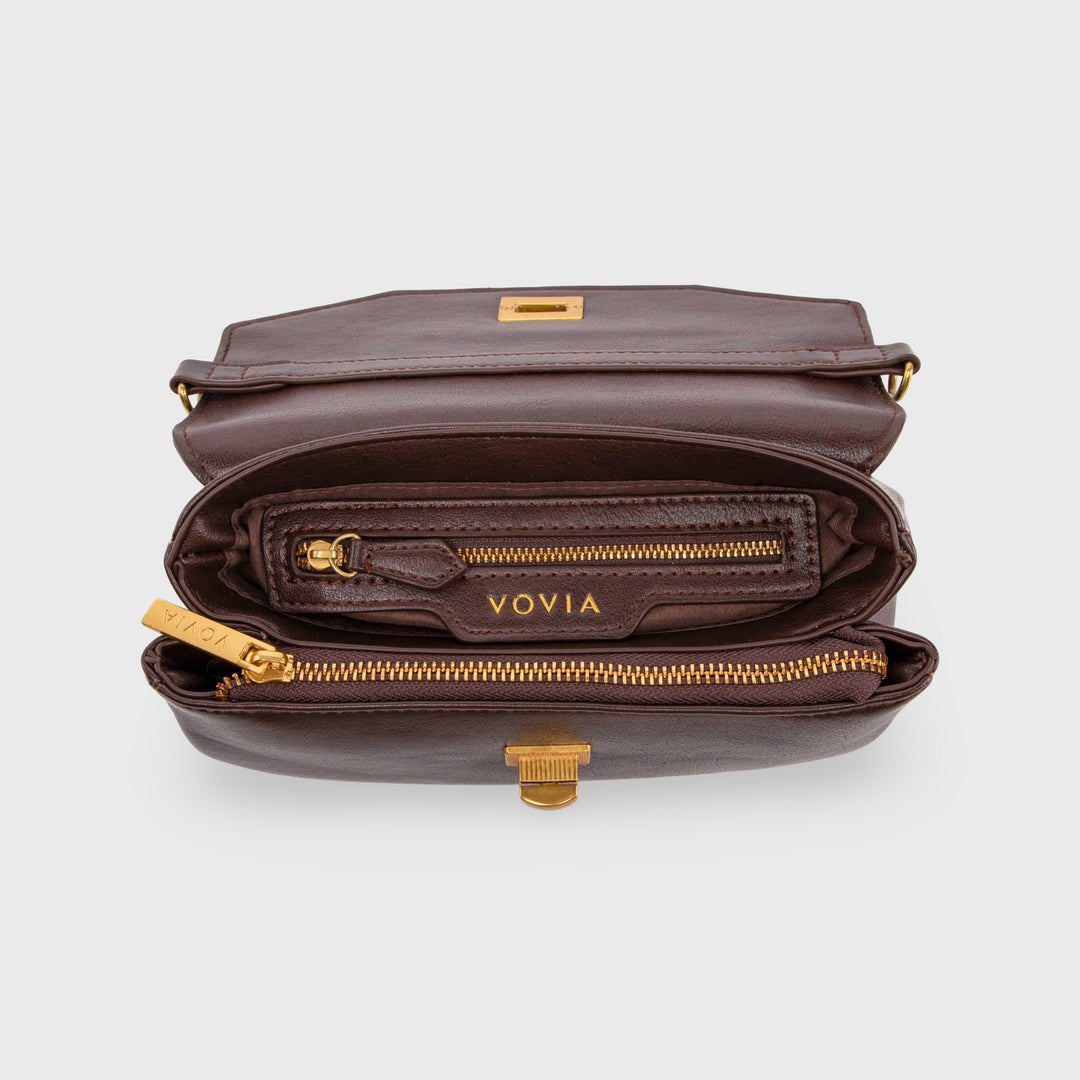Dark Brown Mini Shoulder Baguette | Ciara