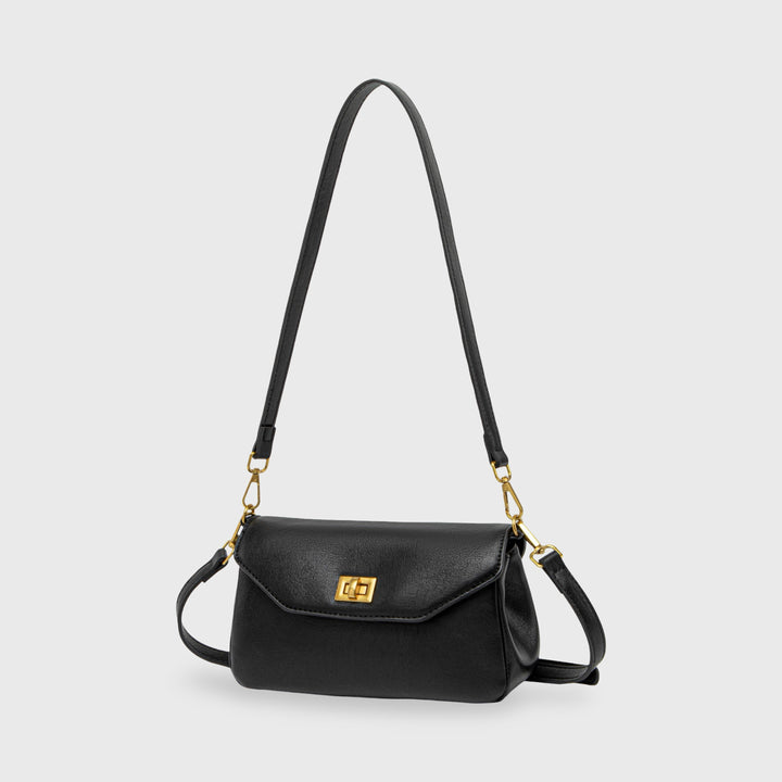 Ciara Mini Shoulder Baguette in Black