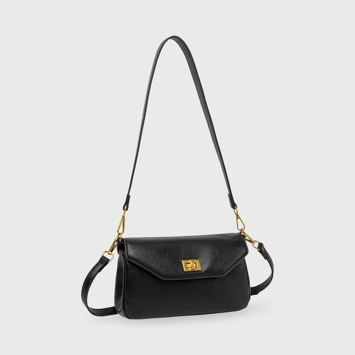 Ciara Mini Shoulder Baguette in Black