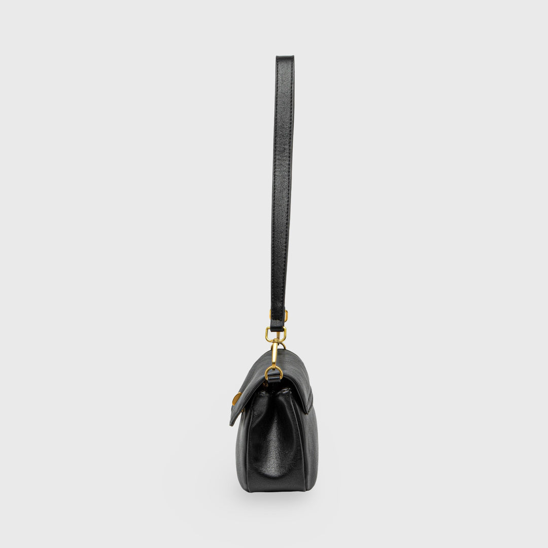 Ciara Mini Shoulder Baguette in Black
