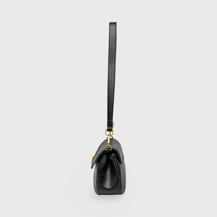 Ciara Mini Shoulder Baguette in Black
