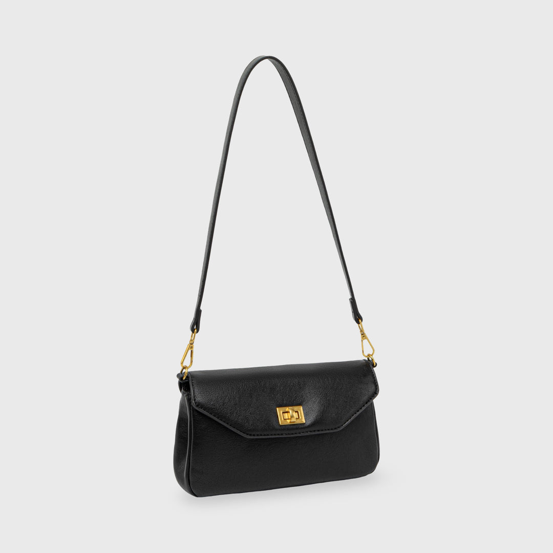 Ciara Mini Shoulder Baguette in Black