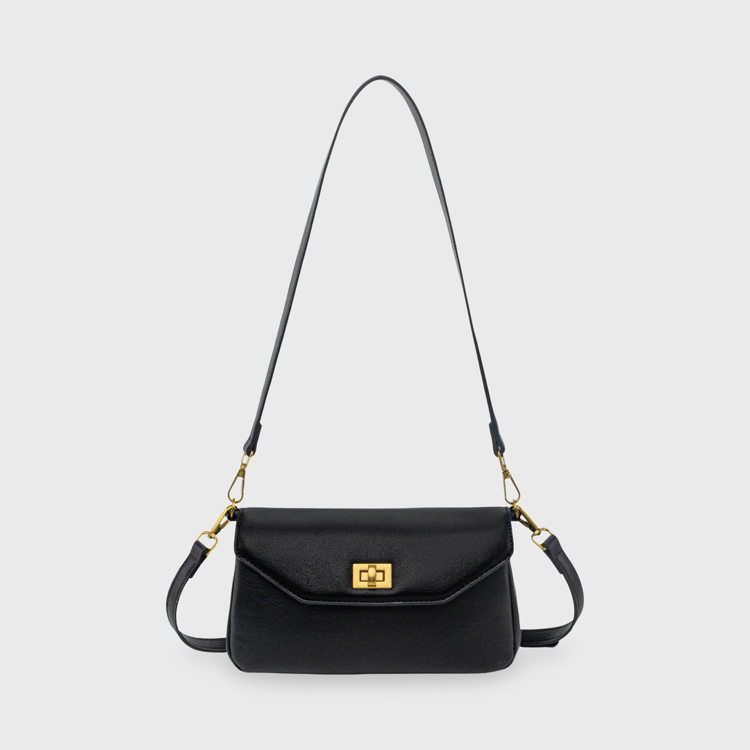 Ciara Mini Shoulder Baguette in Black