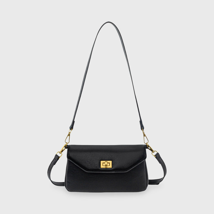 Ciara Mini Shoulder Baguette in Black