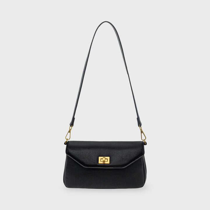 Ciara Mini Shoulder Baguette in Black