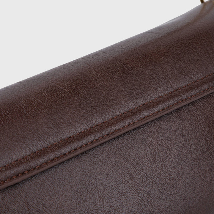 Dark Brown Mini Shoulder Baguette | Ciara