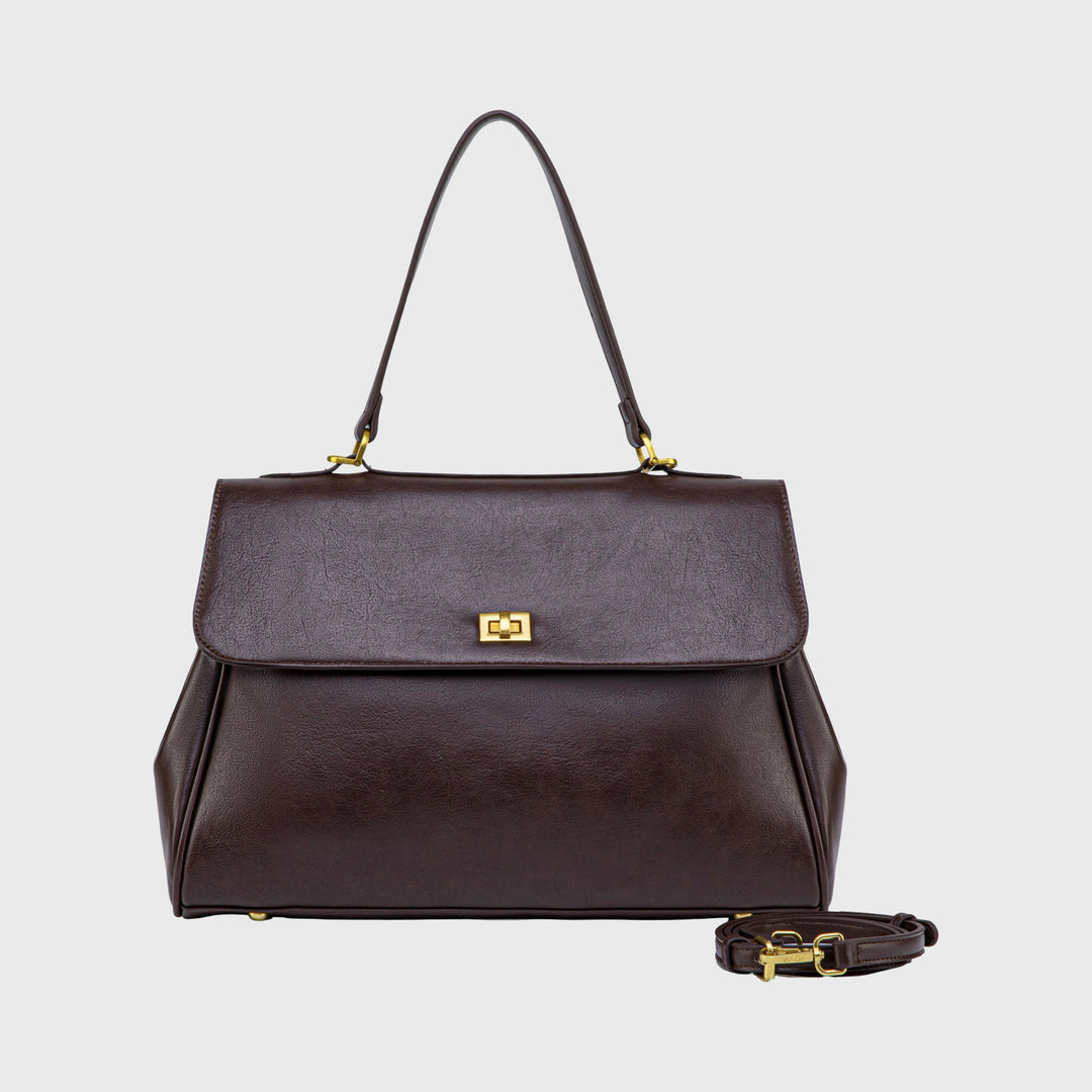 Ciara Essential Top Handle Bag in Aubergine